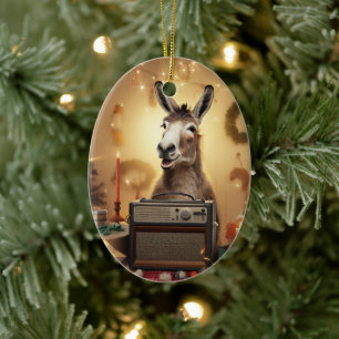 Décoration En Céramique Bébé Donkey Family Orament, Amateurs d'âne Cadeaux