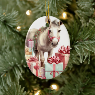 Décoration En Céramique Bébé Donkey Family Orament, Amateurs d'âne Cadeaux