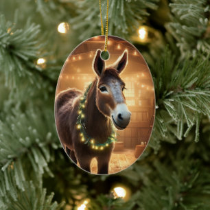 Décoration En Céramique Bébé Donkey Family Orament, Amateurs d'âne Cadeaux