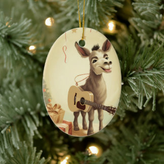 Décoration En Céramique Bébé Donkey Family Orament, Amateurs d'âne Cadeaux