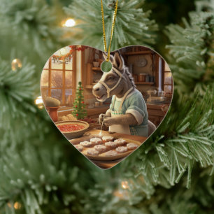 Décoration En Céramique Bébé Donkey Family Orament, Amateurs d'âne Cadeaux