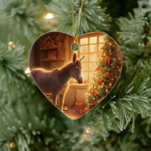 Décoration En Céramique Bébé Donkey Family Orament, Amateurs d'âne Cadeaux