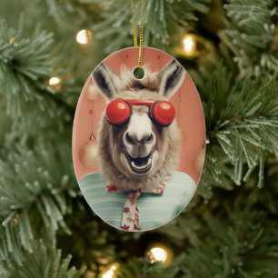 Décoration En Céramique Bébé Donkey Family Orament, Amateurs d'âne Cadeaux