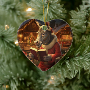 Décoration En Céramique Bébé Donkey Family Orament, Amateurs d'âne Cadeaux