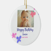 Décoration En Céramique Bébé enfants 1er anniversaire ajouter le nom date  (Droite)