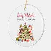 Décoration En Céramique Bébé mignon fille Faire-part de grossesse (Gauche)