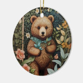 Décoration En Céramique Bébé mignon Ours Brown William Morris Inspiré (Gauche)