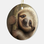 Décoration En Céramique Bébé mignon Sloth Souriant Faune Nature Animal (Gauche)