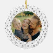 Décoration En Céramique Bébé Première Famille De Noël De Trois Personnalit (Dos)