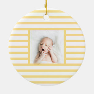 Décoration En Céramique Bébé vert Sleepy Dino Yellow Stripe Modern