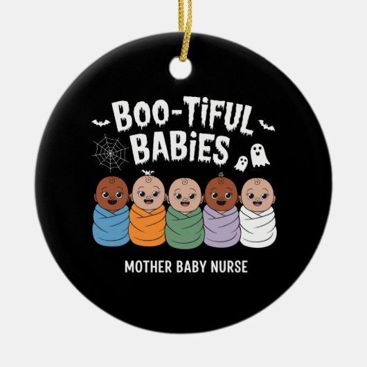 Décoration En Céramique Bébés nourrissants Mère Bébé Infirmière Halloween (Devant)