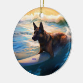 Décoration En Céramique Belge Shepherd Beach Surf Peinture (Gauche)