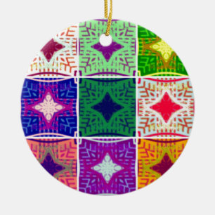 Décoration En Céramique Belle À damiers africaine