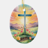 Décoration En Céramique Belle aquarelle de Pâques (Dos)