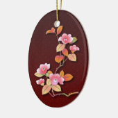 Décoration En Céramique Belle branche de camélia (Gauche)