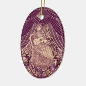 Décoration En Céramique Belle dame avec guitare (Gauche)