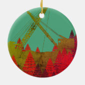 Décoration En Céramique Belle grue du Nord-Ouest ingénieur d'exploitation  (Dos)