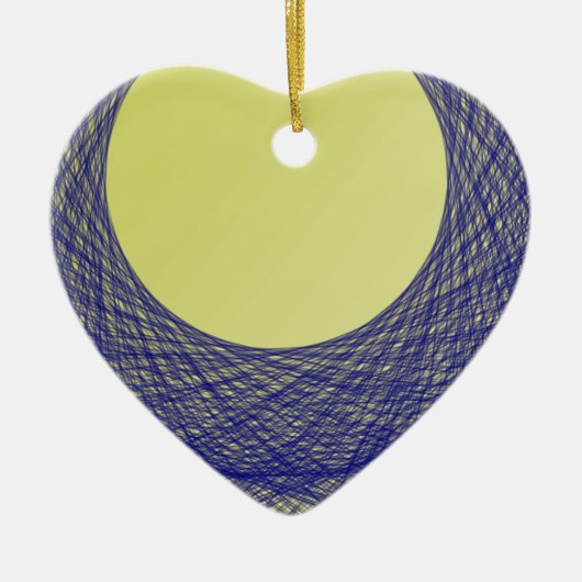 Décoration En Céramique belle lune claire couleur bleu (Devant)