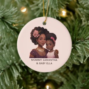 Décoration En Céramique Belle maman et fille noire (14)