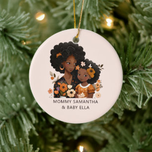 Décoration En Céramique Belle mère et fille noire (16)