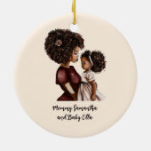 Décoration En Céramique Belle mère et fille noire (26) (Dos)