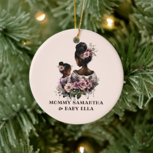 Décoration En Céramique Belle mère et fille noire (7)