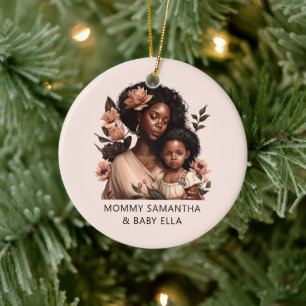 Décoration En Céramique Belle mère et fille noire (9)