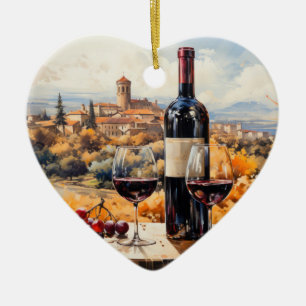 Décoration En Céramique Belle peinture toscane paysage art