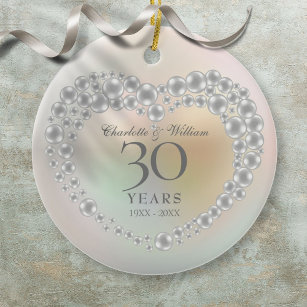 Décoration En Céramique Belle Perle 30e anniversaire de Mariage Photo