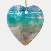 Décoration En Céramique Belle plage de Cancun - Aquarelle (Droite)