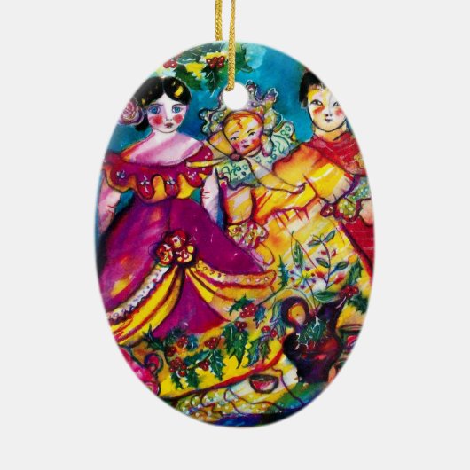 DÉCORATION EN CÉRAMIQUE BELLES POUDRES ANCIENNES (Dos)