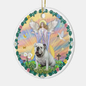 Décoration En Céramique Bénédictions - Bâtiment anglais (blanc) (Gauche)