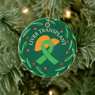 Décoration En Céramique Bénéficiaire de la transplantation de foie Noël pe