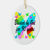 DÉCORATION EN CÉRAMIQUE BÉNÉFICIÉ PAR DIEU PENDANT 90 ANS (Droite)