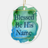 Décoration En Céramique Béni Soit Son Nom Bible Verse Chic Noël (Gauche)