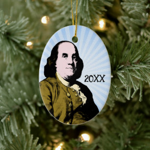 Décoration En Céramique Benjamin Franklin dans le style Pop Art