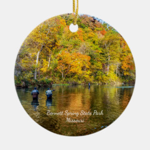 Décoration En Céramique Bennett Spring Autumn Fishing Circle Ornament