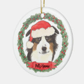 Décoration En Céramique Berger australien personnalisé (Gauche)