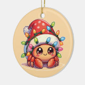 Décoration En Céramique bermite crabe Joyeux Noël Animaux d'hiver Crabes (Gauche)