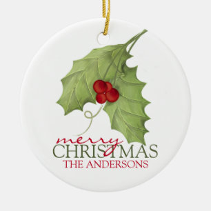 Décoration En Céramique Berries Botaniques Rustic Holiday Famille personna