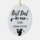 Décoration En Céramique Best Dad By Par Simple & Custom Name (Droite)