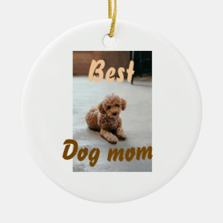 Décoration En Céramique Best dog mom brown puddle pet dog cat mothers day 
