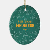 Décoration En Céramique Best Teacher Custom Math Teacher Name Mathematics (Droite)