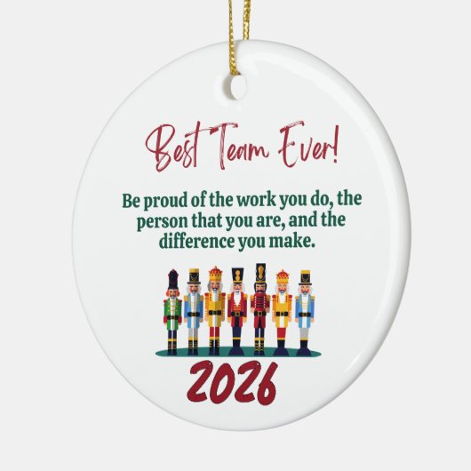 Décoration En Céramique Best Team Ever Nutcracker Coworker (Gauche)