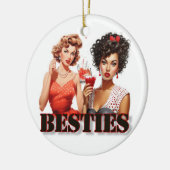 Décoration En Céramique Besties Noël Ornament Drôle (Gauche)