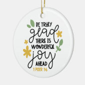 Décoration En Céramique Bible chrétienne Verse Soyez Vraiment Content 1Pie (Gauche)