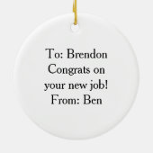 Décoration En Céramique Bible chrétienne Verse Soyez Vraiment Content 1Pie (Dos)