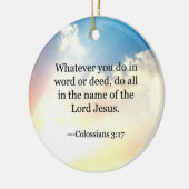 Décoration En Céramique Bible - Colossiens3:17, (Gauche)