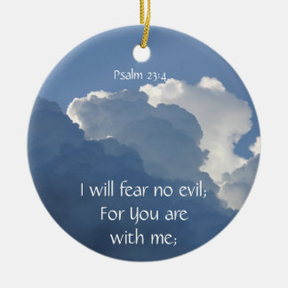 Décoration En Céramique Bible Scripture Psalm 23:4 Fear No Evil...