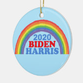 Décoration En Céramique Biden Harris 2020 Rainbow Christmas (Gauche)